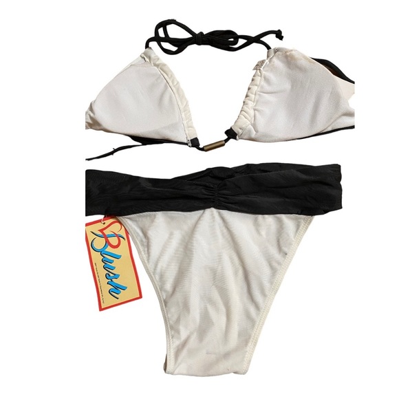 Blush White and Black Contrast Bikini Set S/M - Picture 3 of 11